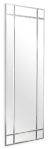 Casa Padrino miroir mural de luxe argent 78,5 x 3,5 x H. 215,5 cm - Miroir de salon - Miroir de chambre - Miroir d'armoire - Meubles de Luxe