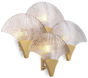 Casa Padrino lámpara de pared LED de lujo latón antiguo / gris 40 x 11 x A. 29,5 cm - Lámpara de Pared para Hotel y Restaurante - Colección de Lujo