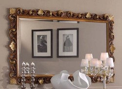 Casa Padrino luxury baroque mirror brown / gold - Rectangular wall mirror in baroque style - Magnificent Baroque Furniture - Luxury quality - Made in Italy