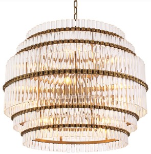Casa Padrino lustre de luxe laiton antique Ø 75,5 x H. 57 cm - Lustre Hôtel & Restaurant Moderne - Qualité de Luxe