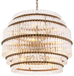 Casa Padrino luxury chandelier antique brass Ø 75.5 x H. 57 cm - Modern Hotel & Restaurant Chandelier - Luxury Quality