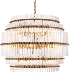 Casa Padrino luxury chandelier antique brass Ø 75.5 x H. 57 cm - Modern Hotel & Restaurant Chandelier - Luxury Quality