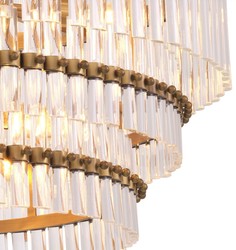 Casa Padrino luxury chandelier antique brass Ø 75.5 x H. 57 cm - Modern Hotel & Restaurant Chandelier - Luxury Quality