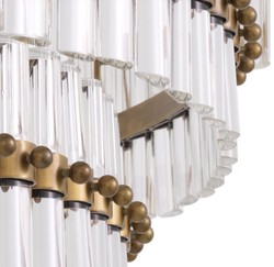 Casa Padrino luxury chandelier antique brass Ø 75.5 x H. 57 cm - Modern Hotel & Restaurant Chandelier - Luxury Quality