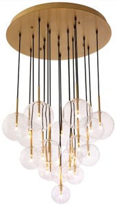 Casa Padrino Luxus Halogen Kronleuchter Antik Messingfarben Ø 80 x H. 125 cm - Moderner Kronleuchter mit Glas Lampenschirmen - Luxus Qualität