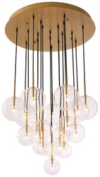Casa Padrino lustre halogène de luxe laiton antique Ø 80 x H. 125 cm - Lustre moderne avec abat-jours en verre - Qualité de Luxe