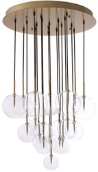 Casa Padrino lustre halogène de luxe laiton antique Ø 80 x H. 125 cm - Lustre moderne avec abat-jours en verre - Qualité de Luxe