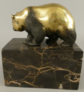 Casa Padrino Bronze Skulptur Panda Bär Gold / Schwarz 13 x 7 x H. 15 cm - Bronzefigur - Dekofigur - Schreibtisch Deko Accessoires