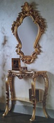 Casa Padrino console miroir baroque de luxe or - Magnifique console baroque avec miroir mural - Mobilier Baroque Hôtel & Château - Qualité de Luxe - Fabriqué en Italie
