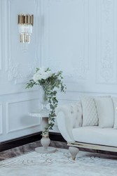 Casa Padrino canapé de salon Art Déco de luxe crème / gris / or - Mobilier de Salon art déco - Collection de Luxe