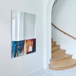 Casa Padrino espejo de pared de lujo multicolor 80 x 2,5 x A. 120 cm - Espejo de salón rectangular - Espejo de dormitorio - Espejo de baño - Espejo de armario - Colección de Lujo