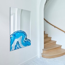Casa Padrino specchio da parete di lusso multicolore 80 x 2,5 x A. 130 cm - Specchio soggiorno - Specchio camera da letto - Specchio bagno - Specchio armadio - Collezione di Lusso