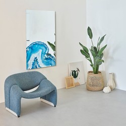 Casa Padrino specchio da parete di lusso multicolore 80 x 2,5 x A. 130 cm - Specchio soggiorno - Specchio camera da letto - Specchio bagno - Specchio armadio - Collezione di Lusso