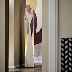 Luxus Designer Edelstahl Stehleuchte Titan Schwarz Luxury Designer Stainless Steel Floor Lamp Titanium Black