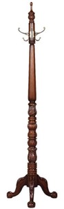 Casa Padrino stand guardaroba barocco di lusso marrone scuro 55 x 55 x A. 157,5 cm - Stand guardaroba in legno massello nobile - Mobili Appendiabiti Barocco