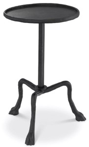 Casa Padrino tavolino di lusso bronzo Ø 36,5 x A. 52 cm - Tavolo tondo treppiede - Mobili soggiorno - Mobili di Lusso
