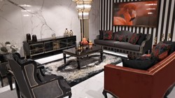 Casa Padrino sofá barroco de lujo gris / negro / oro - Magnífico sofá de salón en estilo barroco - Muebles de salón barrocos
