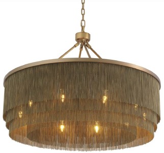Casa Padrino lustre de luxe en acier de luxe laiton antique Ø 90 x H. 61 cm - Lustre Rond pour Hôtel et Restaurant - Qualité de Luxe