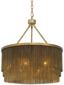 Casa Padrino lustre de luxe en acier de luxe laiton antique Ø 60 x H. 68 cm - Lustre Rond pour Hôtel et Restaurant - Qualité de Luxe