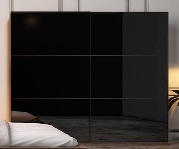 Luxus Schlafzimmerschrank Kleiderschrank Braun Schwarz Luxury Bedroom Cabinet Wardrobe Brown Black 