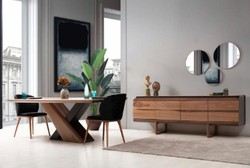 Casa Padrino aparador de lujo marrón 220 x 46 x A. 78 cm - Mueble de madera maciza con 4 puertas - Muebles de salón - Muebles de hotel - Colección de Lujo