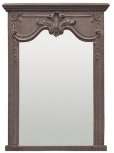 Casa Padrino miroir baroque de luxe gris - Miroir mural fait main de style baroque - Miroir de salon baroque - Miroir d'armoire baroque - Accessoires de décoration baroque