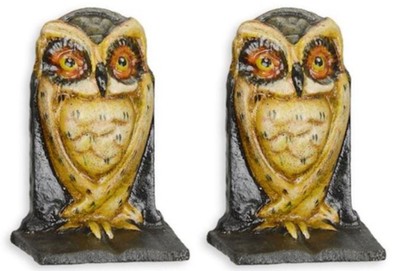 Casa Padrino Cast Iron Bookends Set Owl Multicolored 7.7 x 5 x H. 11.3 cm - Living Room & Desk Decoration Accessories Casa Padrino Cast Iron Bookends Set Owl Multicolored 7.7 x 5 x H. 11.3 cm - Living Room & Desk Decoration Accessories