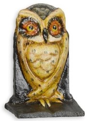 Casa Padrino Ensemble de Serre Livres en Fonte Hibou Multicolore 7,7 x 5 x H. 11,3 cm - Accessoires de Décoration Salon & Bureau