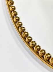 Runder Luxus Designer Spiegel Wandspiegel Gold Round Luxury Designer Mirror Wall Mirror Gold