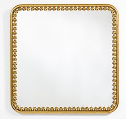 Casa Padrino miroir mural de luxe or 95 x 3 x H. 95 cm - Miroir de salon carré avec cadre en métal - Miroir de chambre - Miroir de salle de bain - Miroir d'armoire - Collection de Luxe