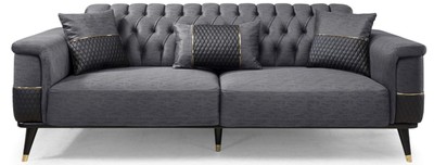 Modernes Luxus Wohnzimmer Sofa Schlafsofa Grau Schwarz Gold Modern Luxury Living Room Sofa Bed Gray Black Gold