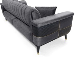 Modernes Luxus Wohnzimmer Sofa Schlafsofa Grau Schwarz Gold Modern Luxury Living Room Sofa Bed Gray Black Gold