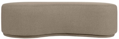 Casa Padrino Luxus Sitzbank Braun 149 x 65,5 x H. 41 cm - Gebogene Bank - Wohnzimmer Möbel - Hotel Möbel - Luxus Kollektion