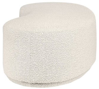 Casa Padrino Luxus Sitzbank Cremefarben 149 x 65,5 x H. 41 cm - Gebogene Bank - Wohnzimmer Möbel - Hotel Möbel - Luxus Kollektion
