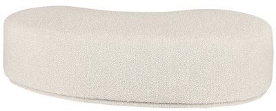 Casa Padrino Luxus Sitzbank Cremefarben 149 x 65,5 x H. 41 cm - Gebogene Bank - Wohnzimmer Möbel - Hotel Möbel - Luxus Kollektion