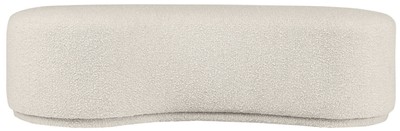 Casa Padrino Luxus Sitzbank Cremefarben 149 x 65,5 x H. 41 cm - Gebogene Bank - Wohnzimmer Möbel - Hotel Möbel - Luxus Kollektion