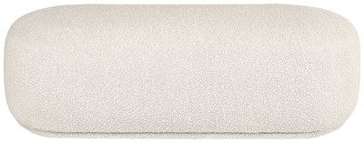 Casa Padrino Luxus Sitzbank Cremefarben 137,5 x 56,5 x H. 38 cm - Gepolsterte Wohnzimmer Bank - Wohnzimmer Möbel - Hotel Möbel - Luxus Kollektion