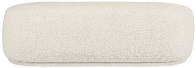 Casa Padrino Luxus Sitzbank Cremefarben 137,5 x 56,5 x H. 38 cm - Gepolsterte Wohnzimmer Bank - Wohnzimmer Möbel - Hotel Möbel - Luxus Kollektion