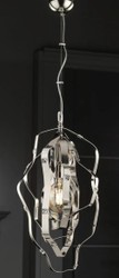Casa Padrino lámpara colgante de lujo plata 34 x 34 x A. 68 cm - Lámpara colgante regulable en altura de latón - Luces de Lujo - Calidad de Lujo