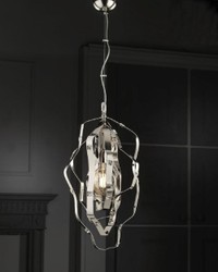 Casa Padrino lámpara colgante de lujo plata 34 x 34 x A. 68 cm - Lámpara colgante regulable en altura de latón - Luces de Lujo - Calidad de Lujo