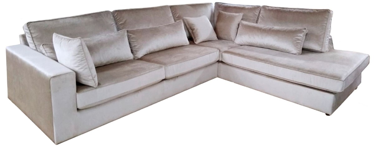 Casa Padrino Luxus Ecksofa 317 x 250 x H. 87 cm - Verschiedene Farben - Modernes Wohnzimmer Sofa mit Kissen - Moderne Wohnzimmer Möbel