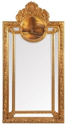 Casa Padrino miroir baroque or - Miroir mural fait main de style baroque - Miroir armoire style antique - Magnifique miroir de salon - Mobilier Baroque