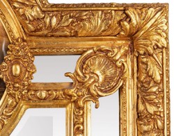Casa Padrino miroir baroque or - Miroir mural fait main de style baroque - Miroir armoire style antique - Magnifique miroir de salon - Mobilier Baroque