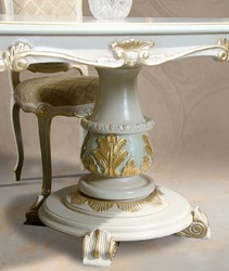 Ovaler Luxus Barock Massivholz Esstisch Oval Luxury Baroque Solid Wood Dining Table