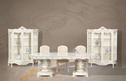 Ovaler Luxus Barock Massivholz Esstisch Oval Luxury Baroque Solid Wood Dining Table