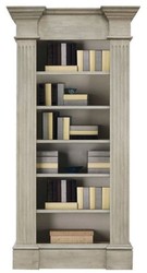 Luxus Landhausstil Massivholz Bücherschrank Schrank Grau Luxury Country Style Solid Wood Bookcase Cabinet Gray