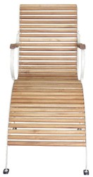 Casa Padrino Luxury Art Nouveau Garden Chair with Armrests and Footrest Brown / Cream 125 x 56 x H. 91 cm - Garden & Patio Chair - Art Nouveau Garden & Patio Furniture