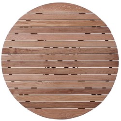 Casa Padrino luxury Art Nouveau garden table brown / cream Ø 100 x H. 78 cm - Round garden & patio table - Art Nouveau garden & patio furniture