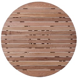 Casa Padrino table de jardin Art Nouveau de luxe marron / noir Ø 100 x H. 78 cm - Table de jardin & terrasse ronde - Mobilier de Jardin & Terrasse Art Nouveau
