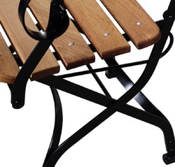 Casa Padrino Chaise de Jardin Art Nouveau de Luxe avec Accoudoirs Marron / Noir 57 x 50 x H. 92 cm - Chaise de Jardin & Patio - Mobilier de Jardin & Patio Art Nouveau